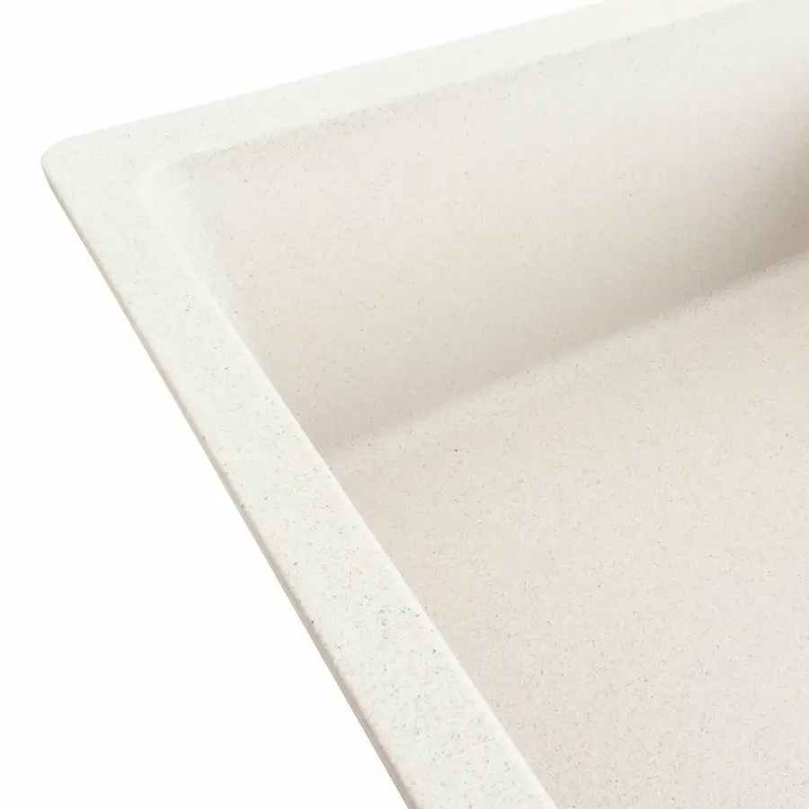 Гранітна мийка для кухні VALESO 7850 ROMA матова (білий в крапку)