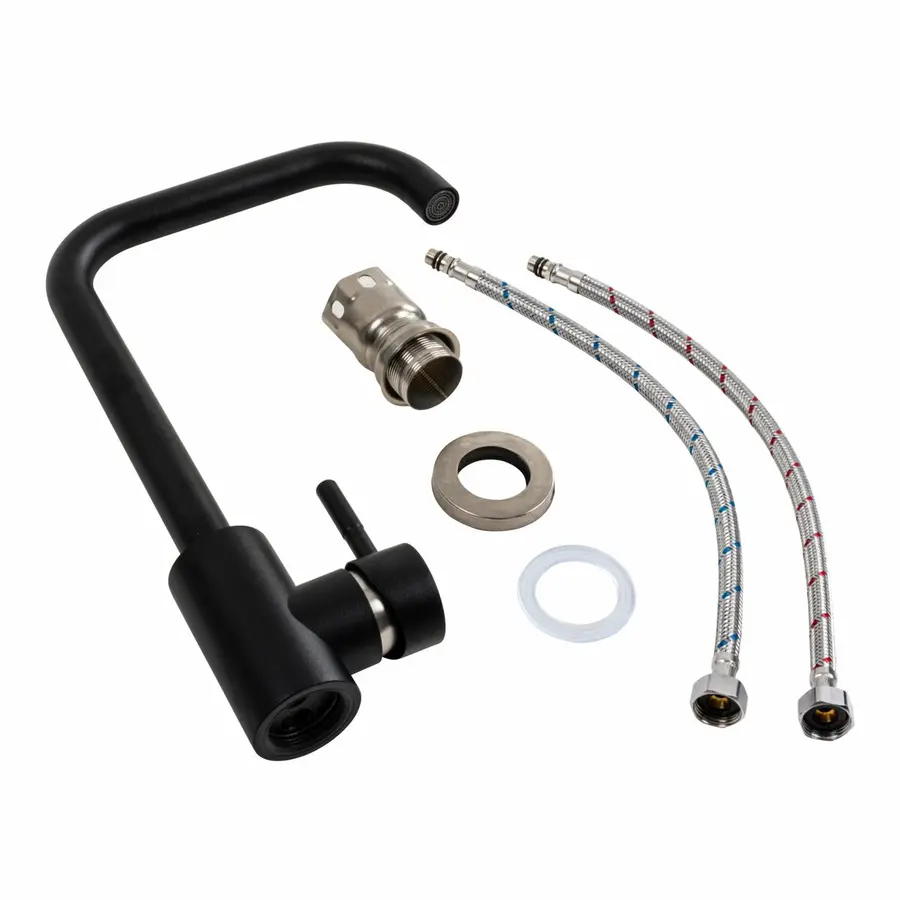 Смеситель кухонный VALESO NS02B (3008B) Черный матовый