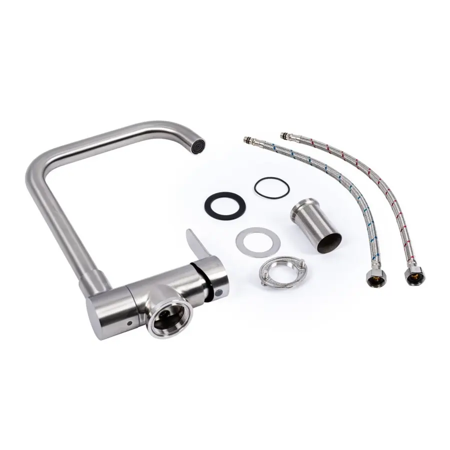 Змішувач складний нержавіючий під приховану мийку 40*50 та 50*50