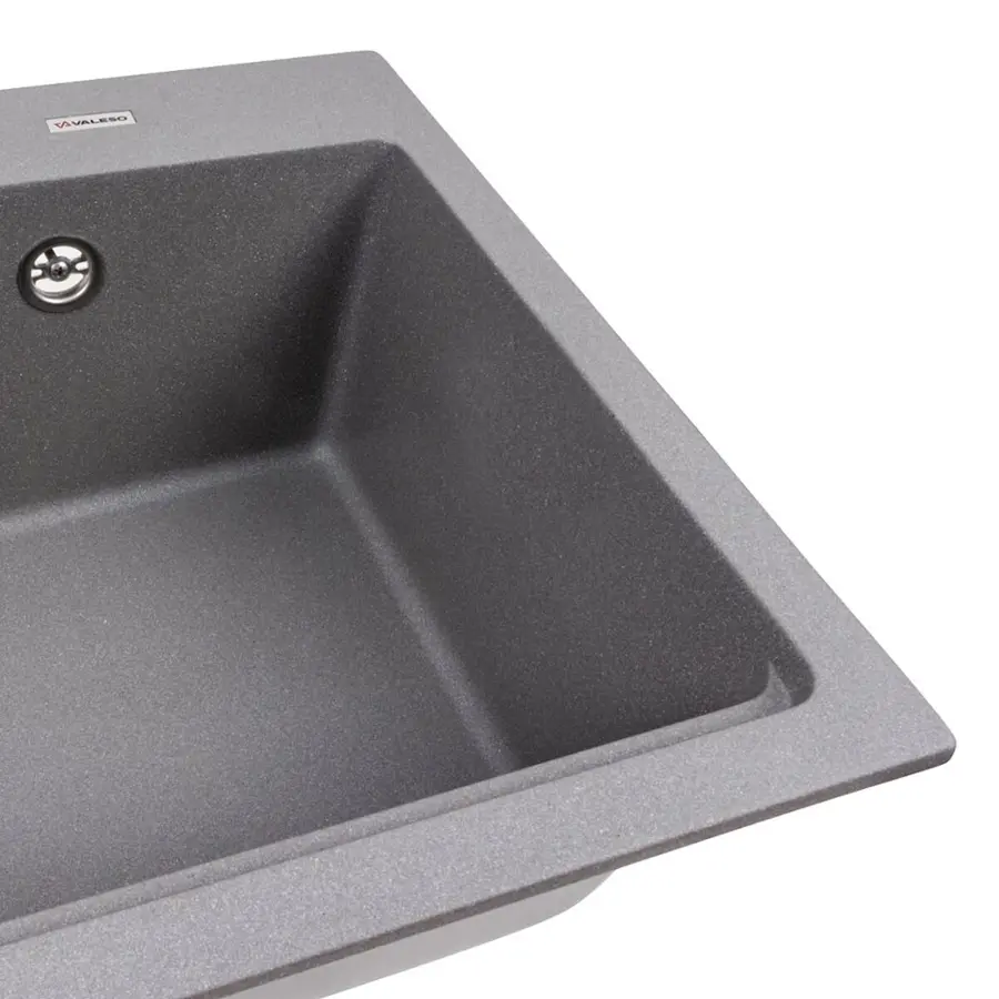Гранитная мойка для кухни VALESO NIKA 7545 матовая Серый муссон