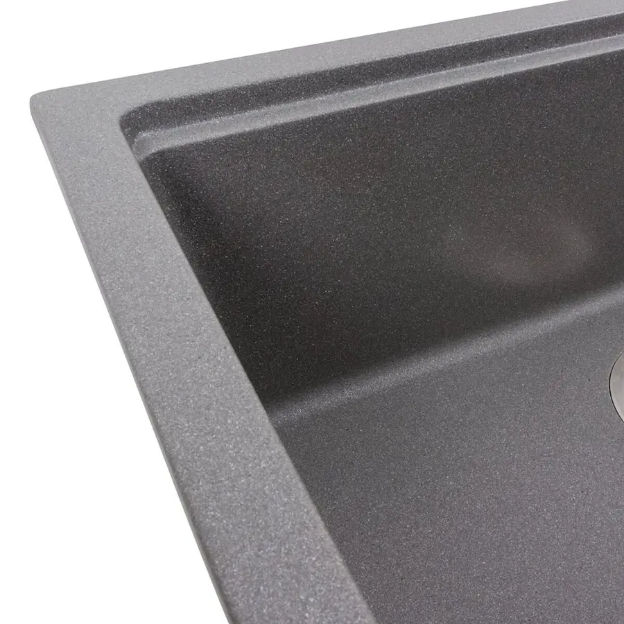 Гранитная мойка для кухни VALESO NIKA 7545 матовая Серый муссон