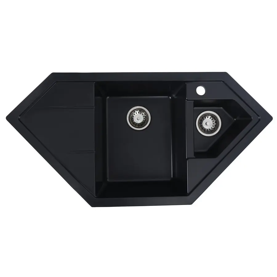 Гранітна мийка для кухні VALESO 9950 PANDORA матова Чорна