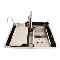 Мойка кухонная сатин Valeso Handmade "Водопад" (ДЕКОР) 75х45DF