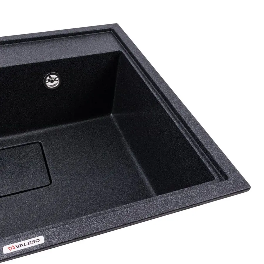 Гранитная мойка для кухни VALESO SHERLIT 6050 матовая Карбон