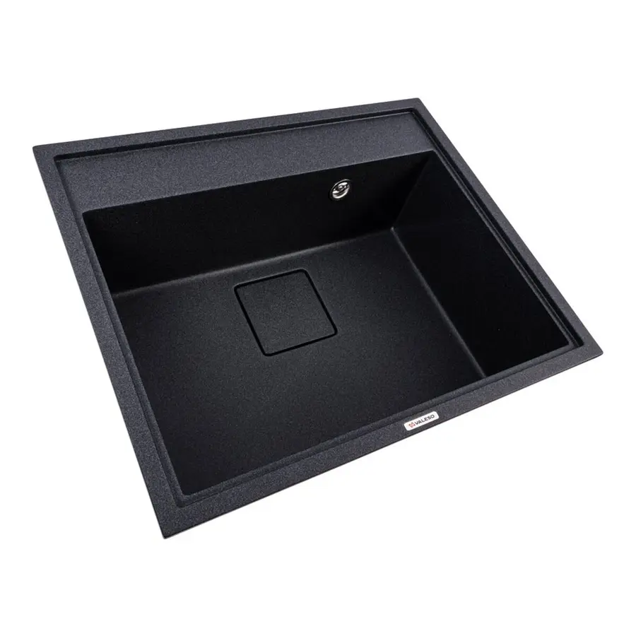 Гранитная мойка для кухни VALESO SHERLIT 6050 матовая Карбон