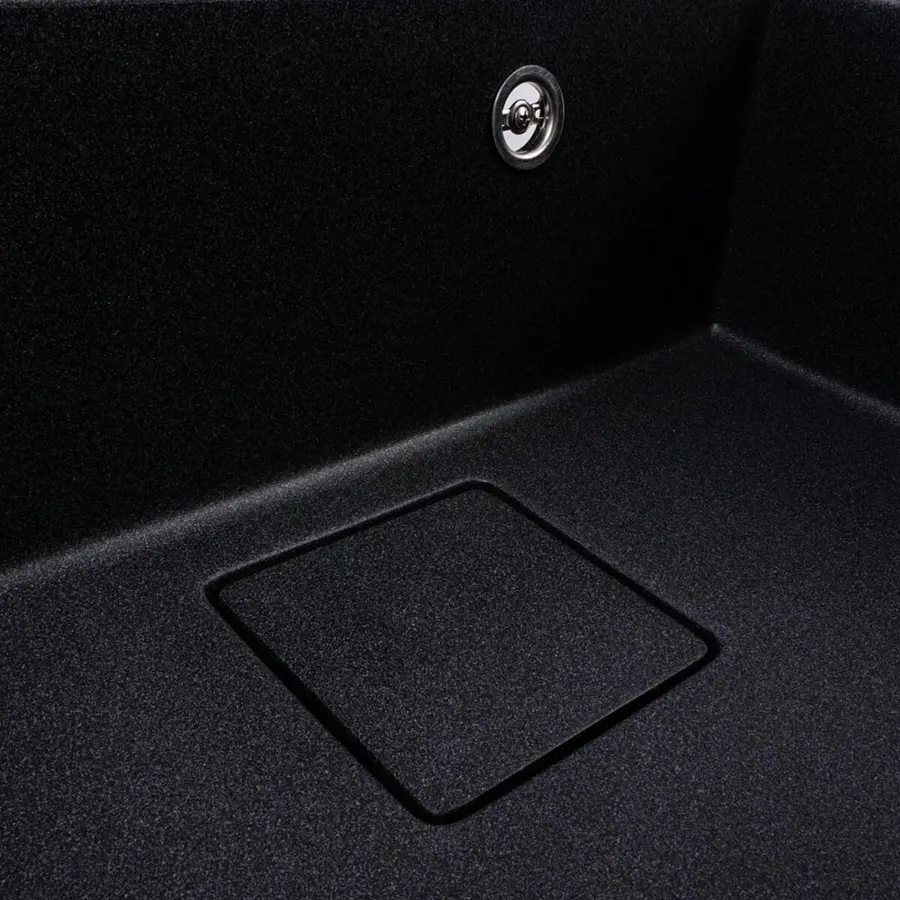 Гранитная мойка для кухни VALESO SHERLIT 6050 матовая Карбон