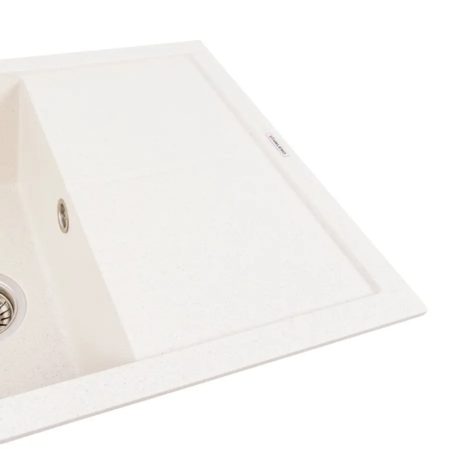 Гранітна мийка VALESO CRIPTA 6550 матова Біла в крапку