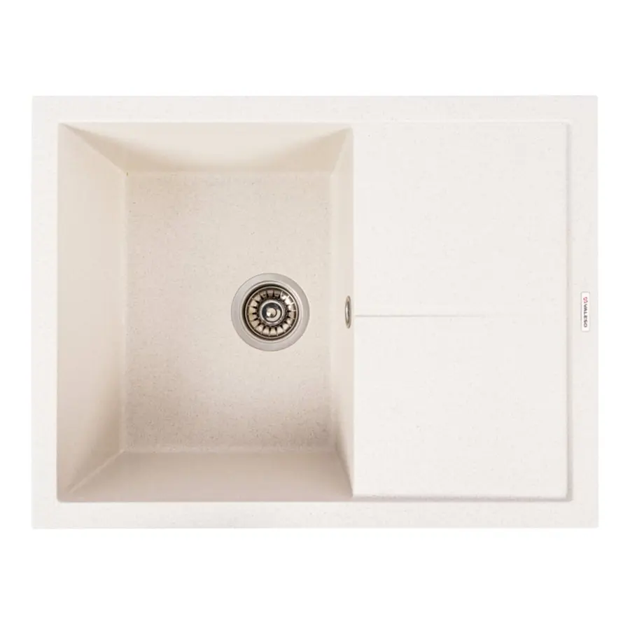 Гранітна мийка VALESO CRIPTA 6550 матова Біла в крапку