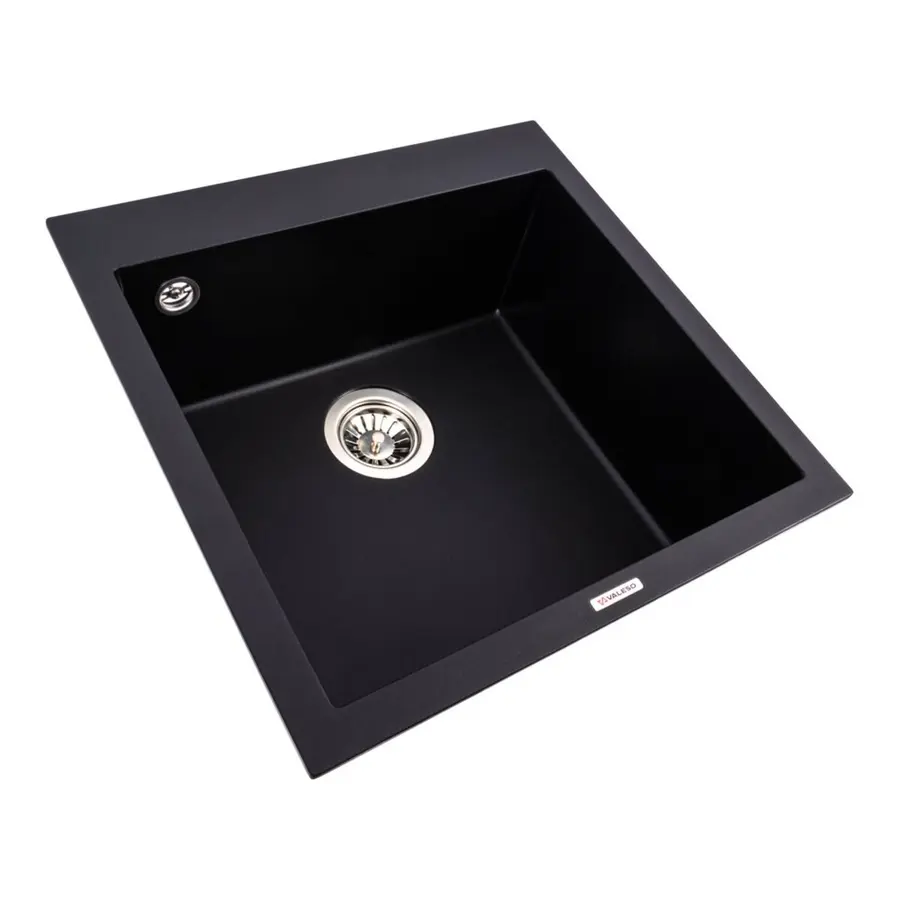 Гранитная мойка для кухни VALESO GALAX 5050 матовая Черная