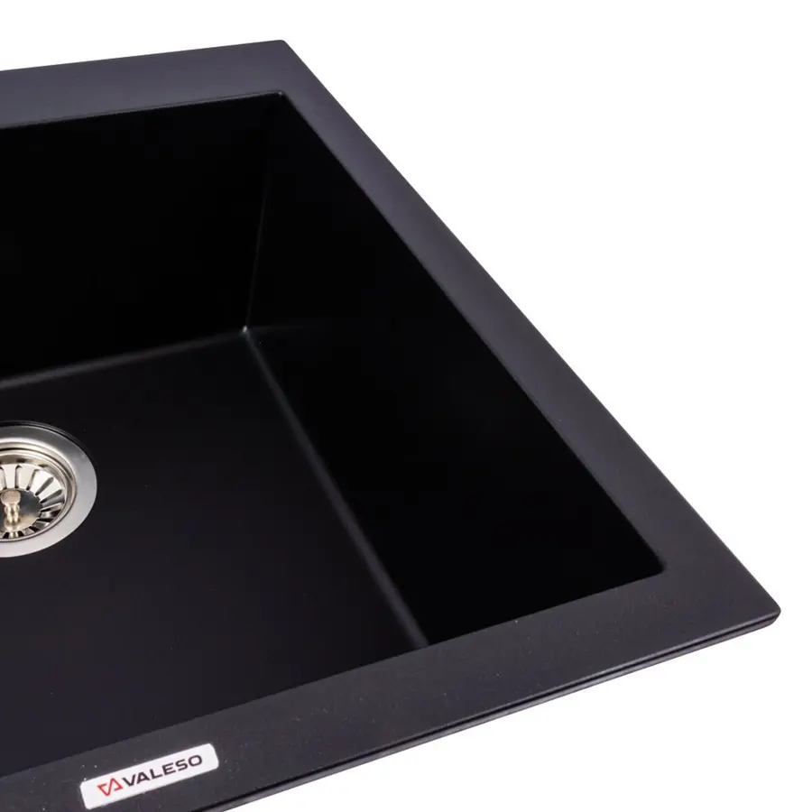 Гранитная мойка для кухни VALESO GALAX 5050 матовая Черная