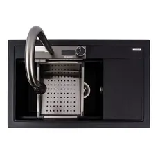 Гранітна мийка VALESO ATRUM 7950 матова Чорний металік