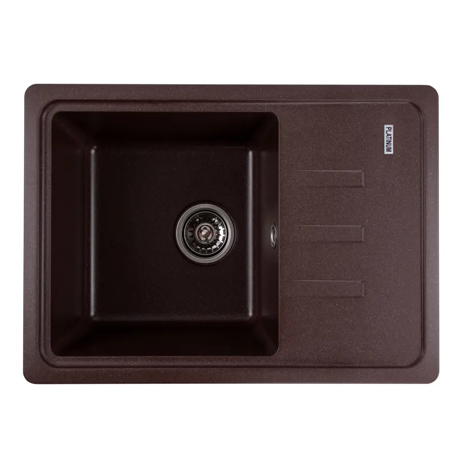 Гранітна мийка для кухні Platinum 6243 LIANA матова Мокко