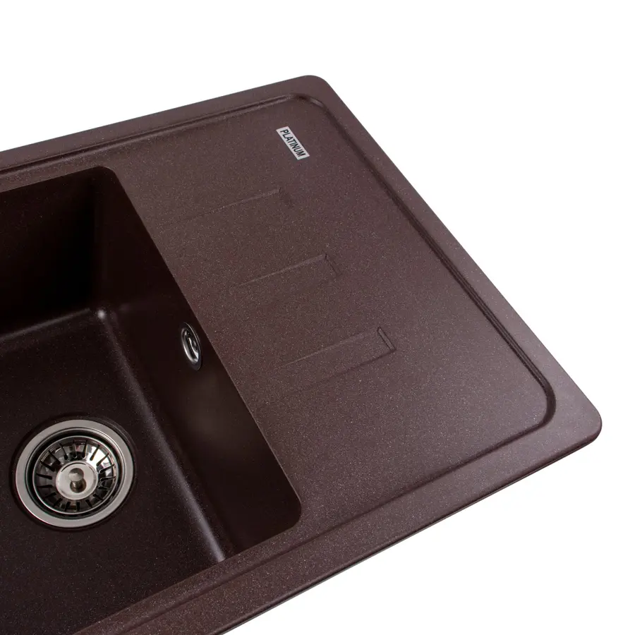 Гранітна мийка для кухні Platinum 6243 LIANA матова Мокко