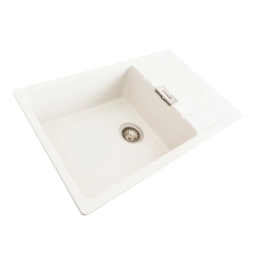 Гранітна мийка для кухні Platinum 7850 ROMA матова (білосніжна)