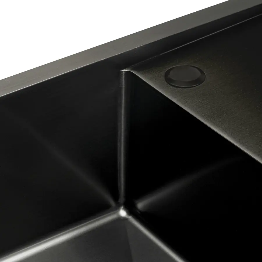 Кухонна мийка Platinum Handmade PVD Н 780х500х200 L чорна (з кріпленням і отвором під змішувач)