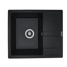Гранітна мийка для кухні Platinum матова 5851 ARIA Чорна GOLD
