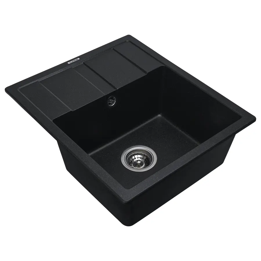 Гранітна мийка для кухні Platinum матова 5851 ARIA Чорна GOLD