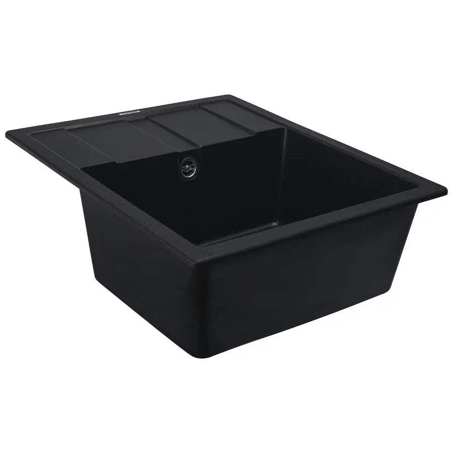 Гранітна мийка для кухні Platinum матова 5851 ARIA Чорна GOLD