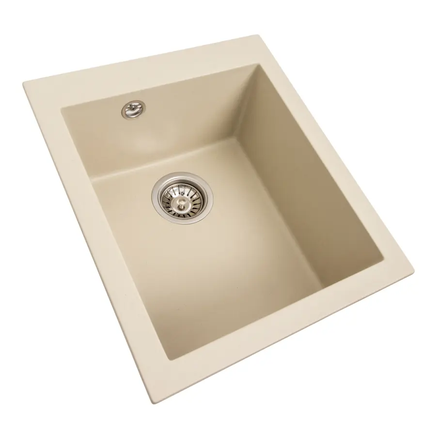 Гранітна мийка для кухні Platinum 4150 SOKIL матова (айворі)