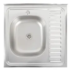 Кухонна мийка з нержавіючої сталі Platinum САТИН 6060 L (0,5/160 мм)