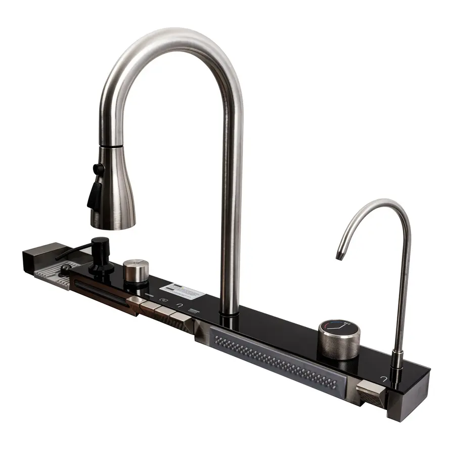 Кухонная мойка 75*45М сатин Platinum Handmade "Водопад"