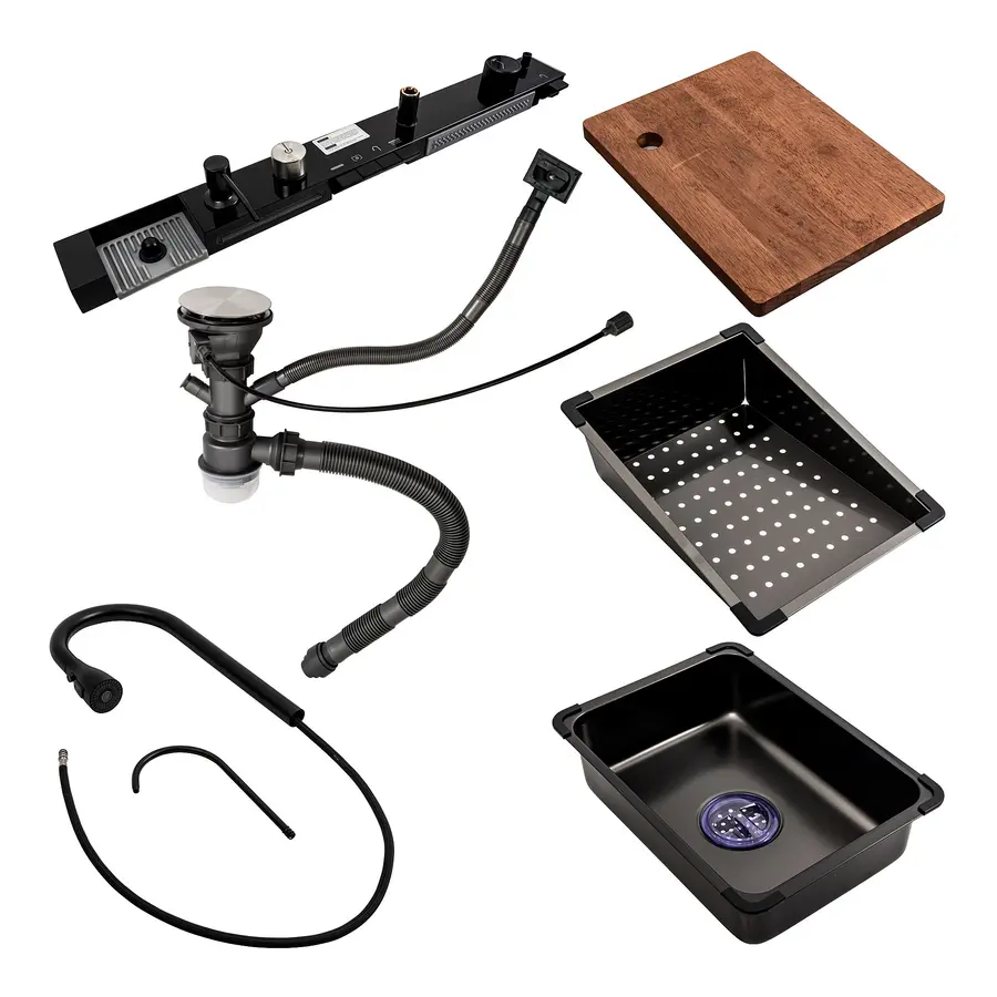 Кухонная мойка 75*45М сатин Platinum Handmade "Водопад"