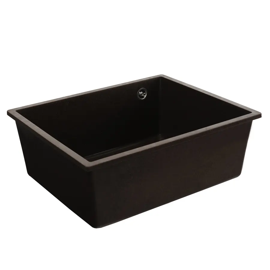 Гранітна мийка для кухні Platinum 5444 OASIS матова Шоколад