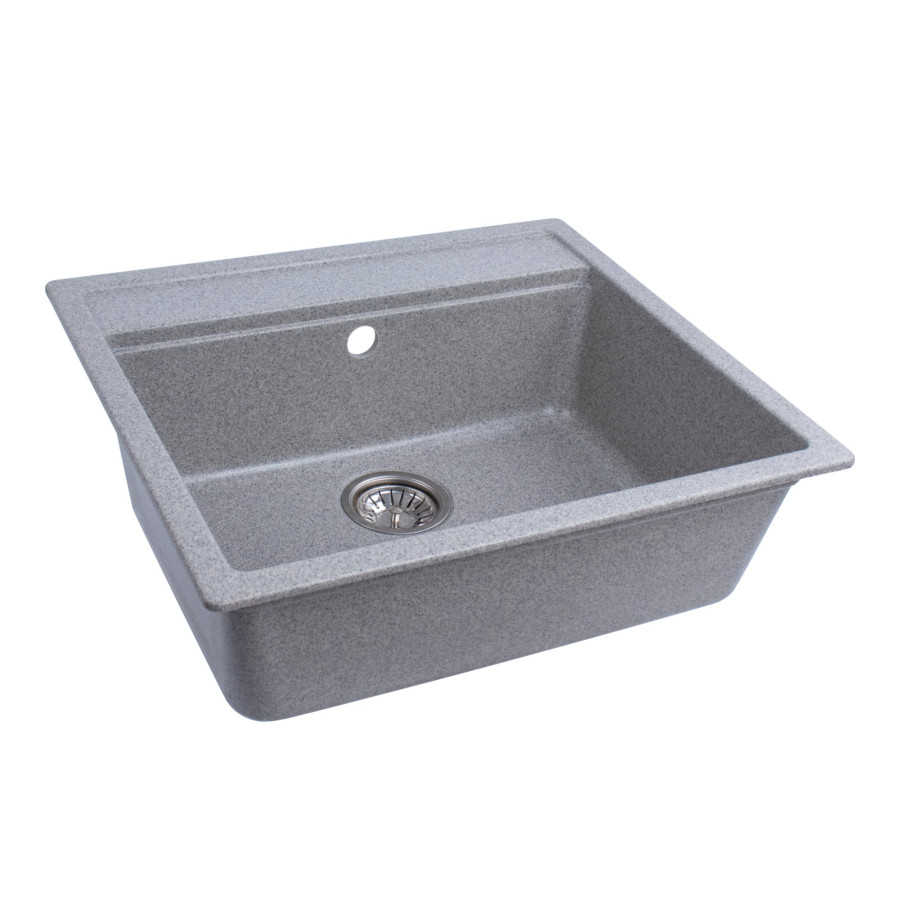 Гранітна мийка для кухні Platinum 5751 NIKA глянець Сіра