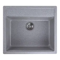 Гранітна мийка для кухні Platinum 5751 NIKA глянець Сіра