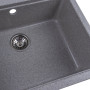 Гранітна мийка для кухні Platinum 5751 NIKA глянець Сіра