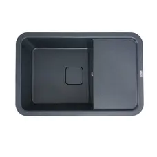 Гранітна мийка для кухні Platinum 7850 CUBE матова Антрацит