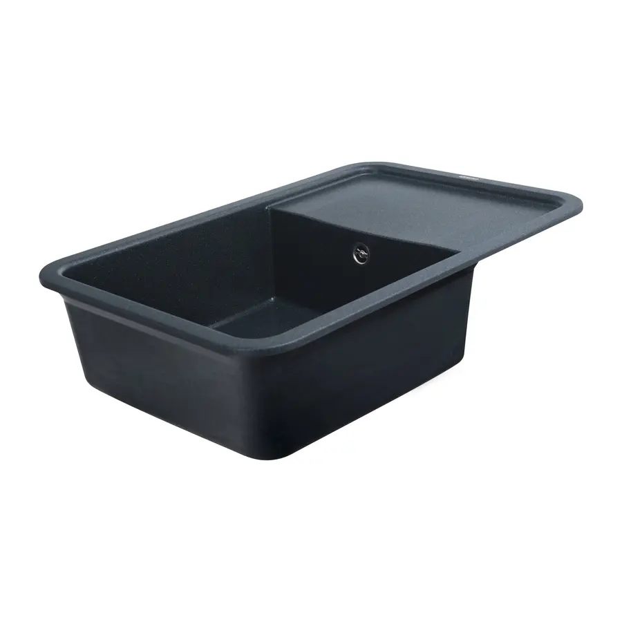 Гранітна мийка для кухні Platinum 7850 CUBE матова Антрацит