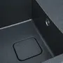 Гранітна мийка для кухні Platinum 7850 CUBE матова Антрацит
