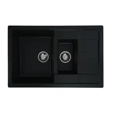 Гранітна мийка для кухні Platinum 7850W TOSKANA матова Чорна GOLD