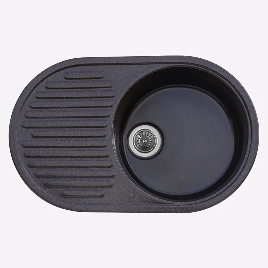 Гранітна мийка для кухні Platinum 7346 ASTORIA глянець Мокко