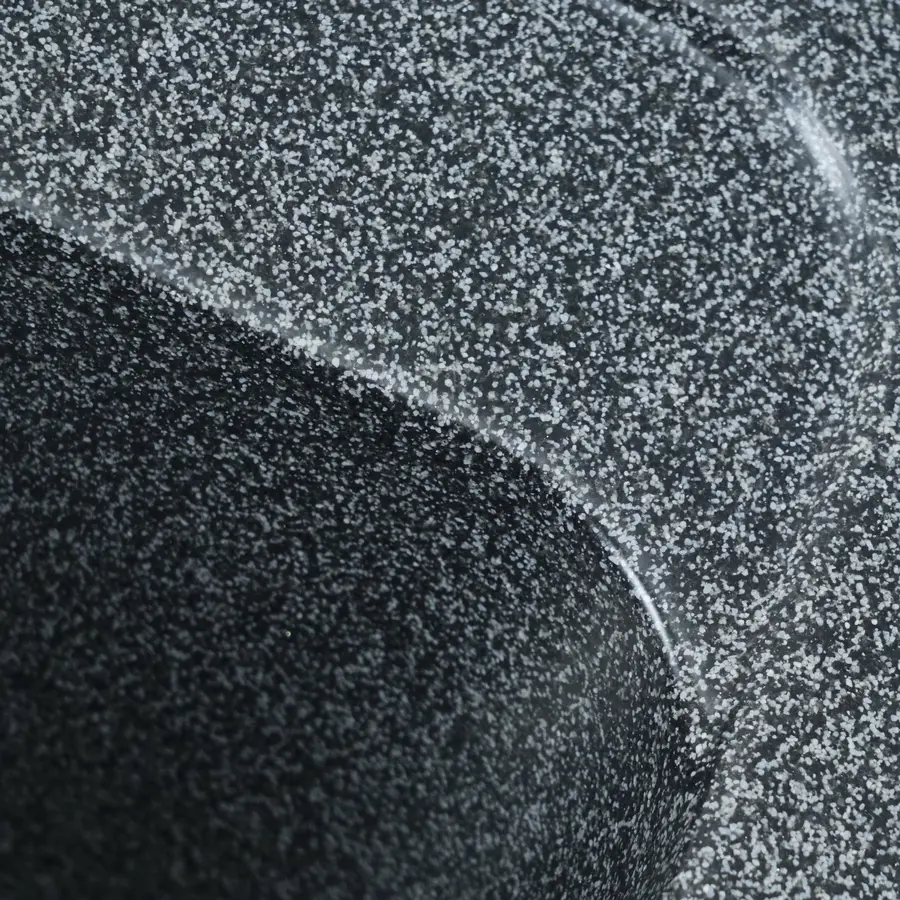 Гранітна мийка для кухні Platinum 4050 RUBY глянець Графіт