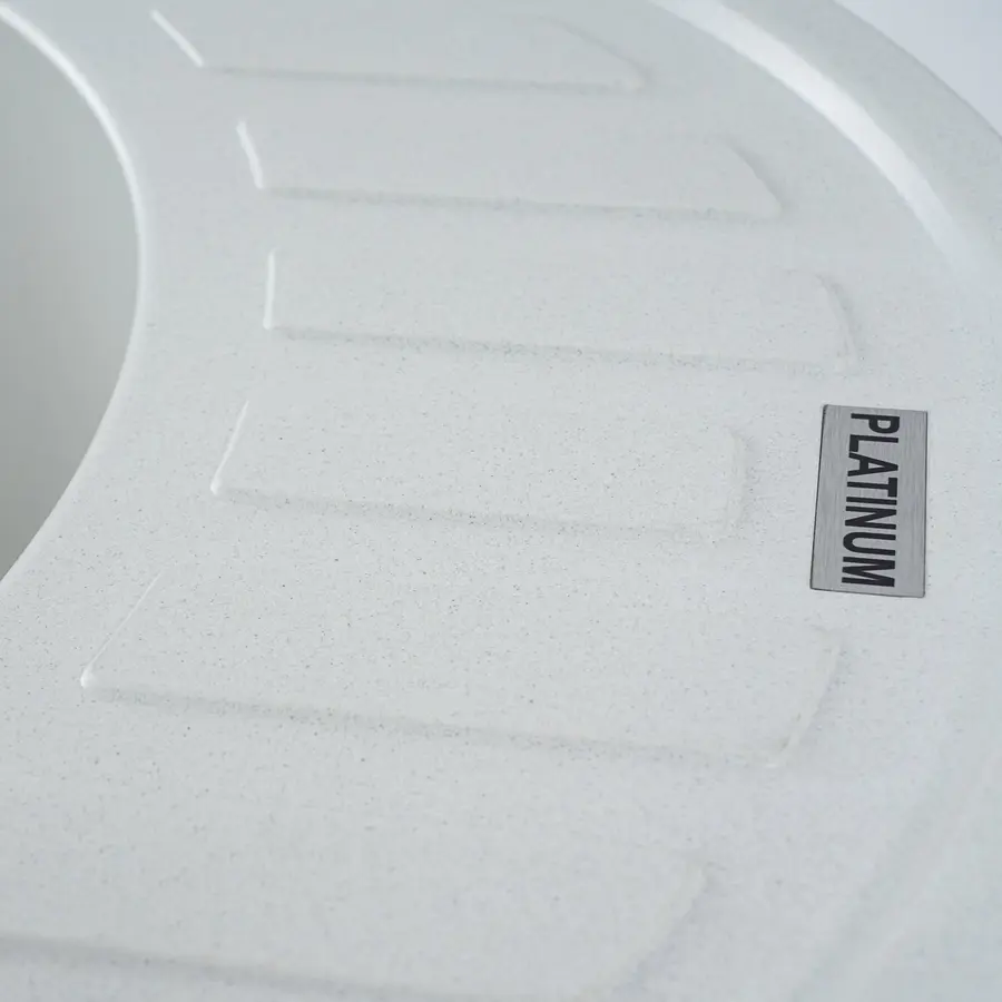 Гранітна мийка для кухні Platinum 6250 SOUL матова Білосніжна