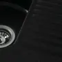Гранітна мийка для кухні Platinum 6247 BORA глянець Чорний металік