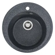 Гранітна мийка для кухні Platinum 510 YARA глянець Графіт