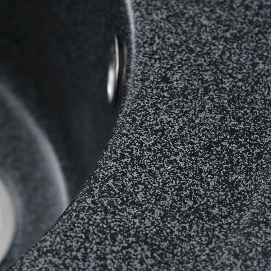 Гранітна мийка для кухні Platinum 510 YARA глянець Графіт