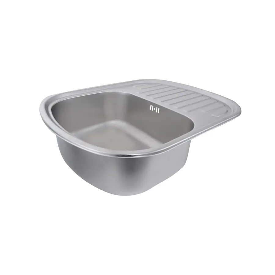 Кухонна мийка з нержавіючої сталі Platinum САТИН 6349 (0,8/180 мм)