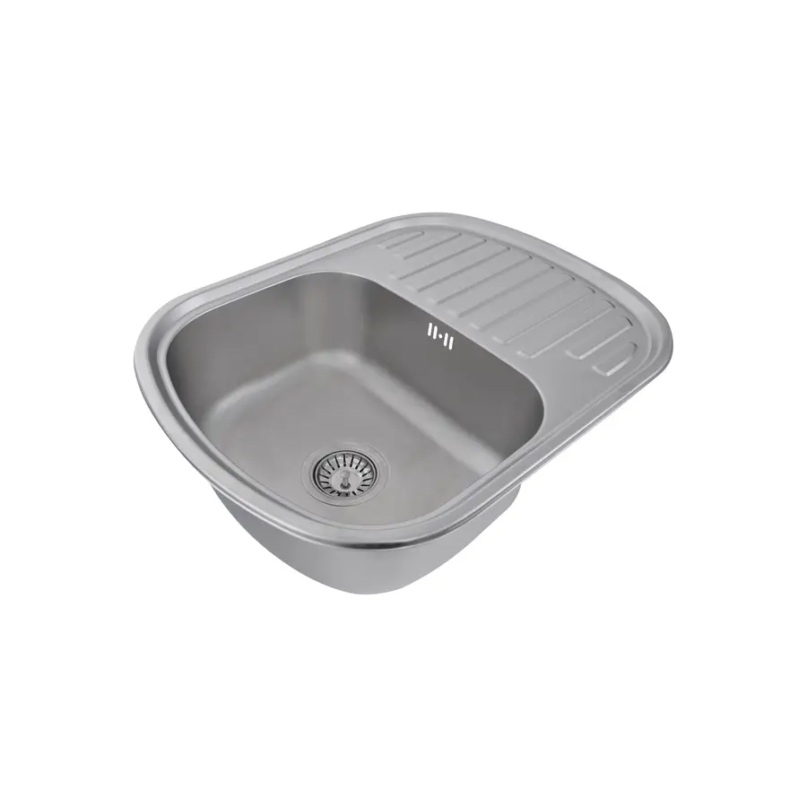 Кухонна мийка з нержавіючої сталі Platinum САТИН 6349 (0,8/180 мм)