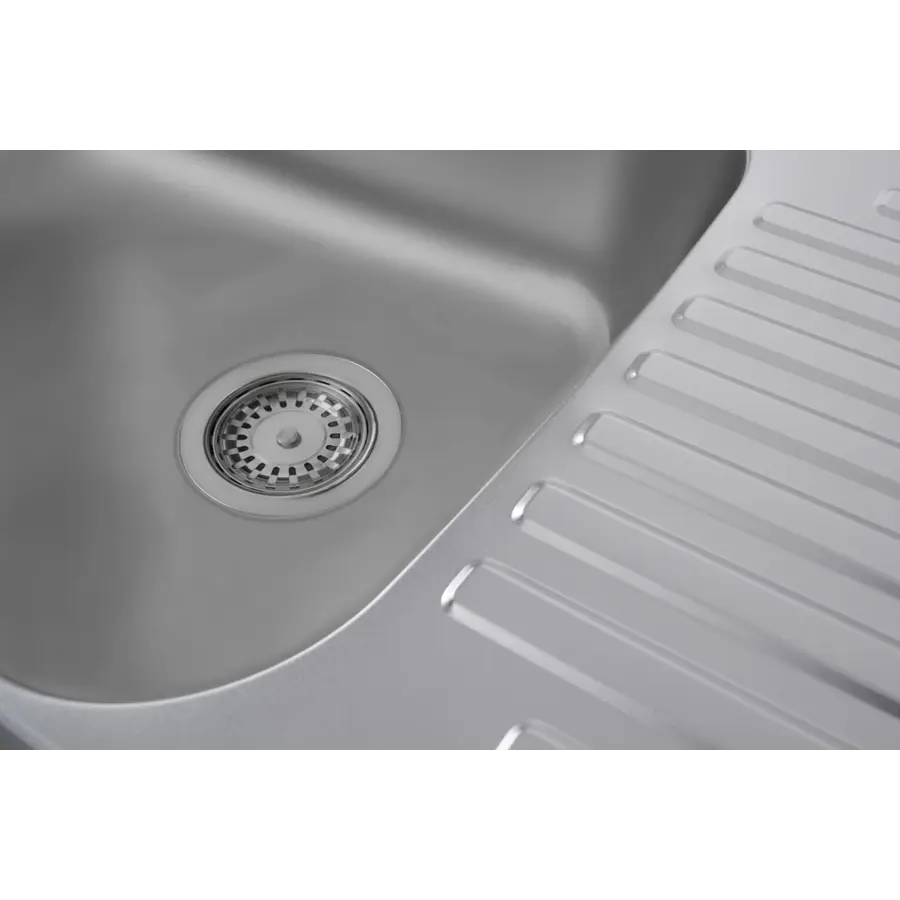 Кухонна мийка з нержавіючої сталі Platinum САТИН 6349 (0,8/180 мм)