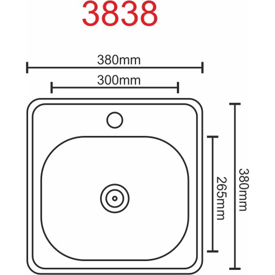 Кухонна мийка з нержавіючої сталі Platinum САТИН 3838 (0,6/160 мм)
