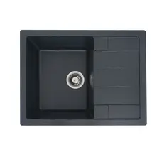 Гранітна мийка для кухні Platinum 6550 INTENSO матова Антрацит