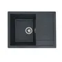 Гранітна мийка для кухні Platinum 6550 INTENSO матова Антрацит