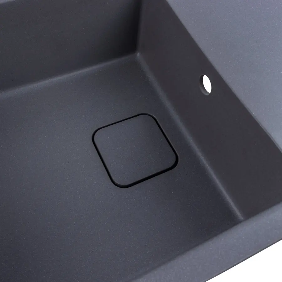 Гранітна мийка для кухні Platinum 7850 CUBE матова Сірий мусон