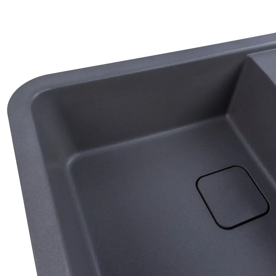 Гранітна мийка для кухні Platinum 7850 CUBE матова Сірий мусон