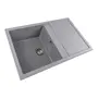 Гранітна мийка для кухні Platinum 7950 Selena матова Сірий металік