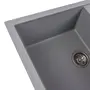 Гранітна мийка для кухні Platinum 7950 Selena матова Сірий металік